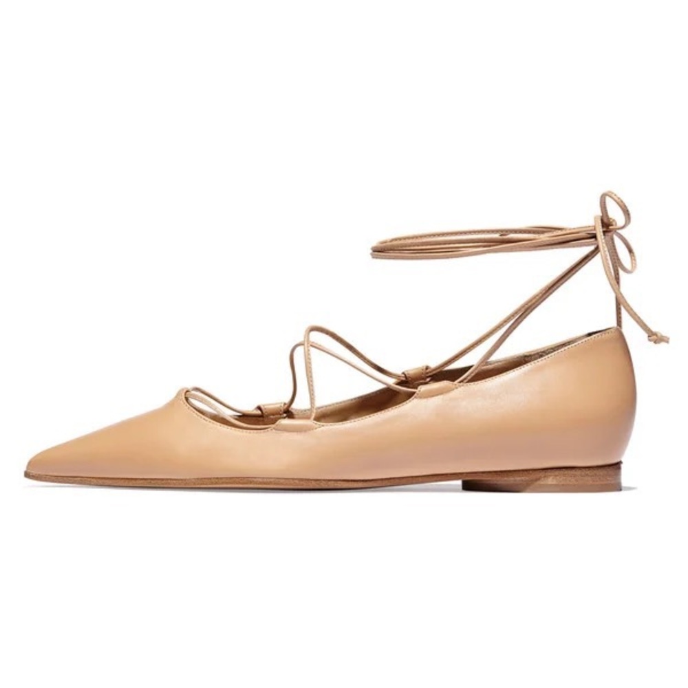 Michael Kors leather Kallie lace up flats